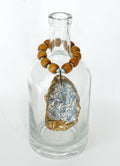 Bottle charm | Napkin chain "Floral & golden accent"