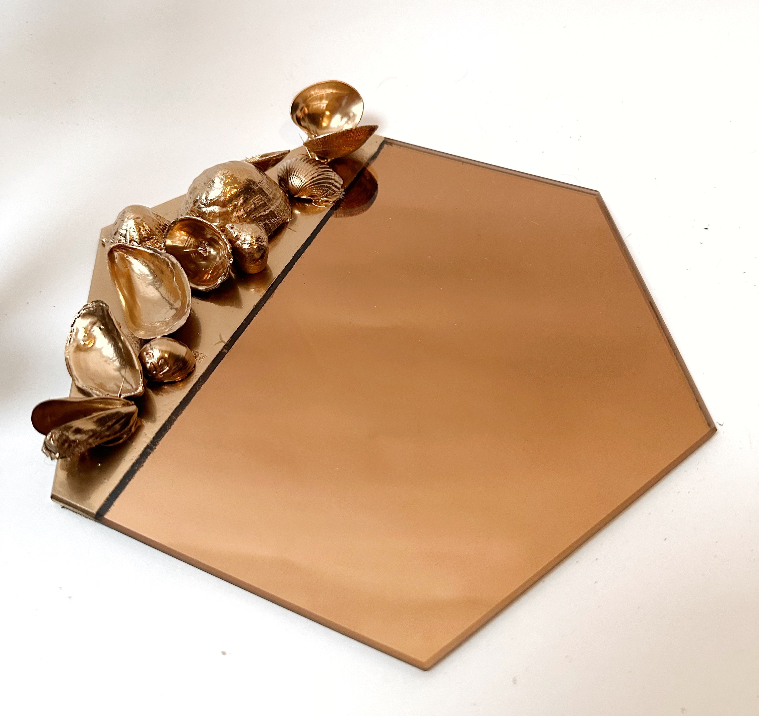 Spiegel "Gold meets bronze"